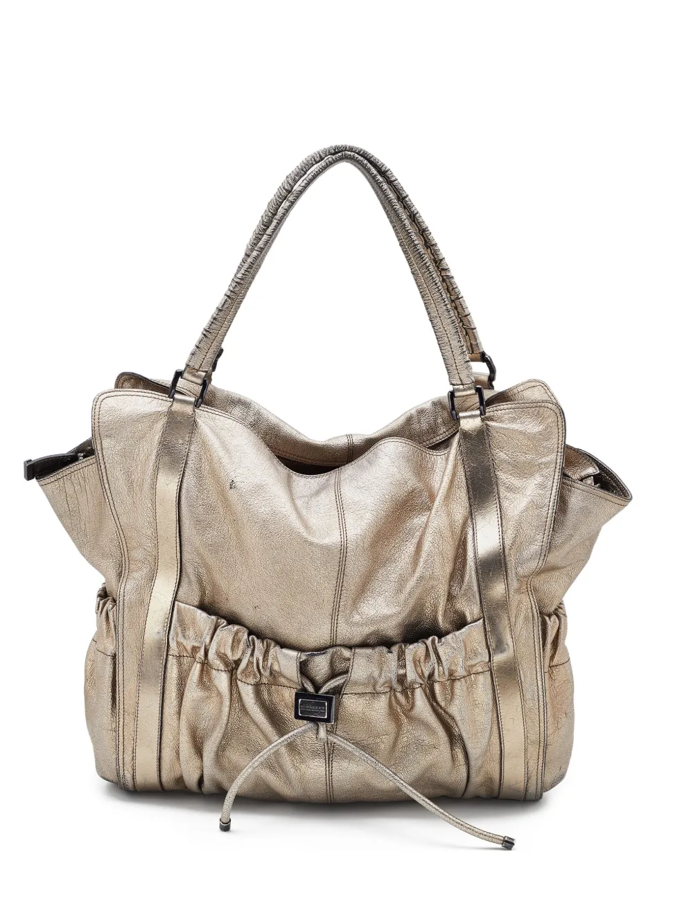 Burberry Pre-Owned Warrior leather tote bag - Oro