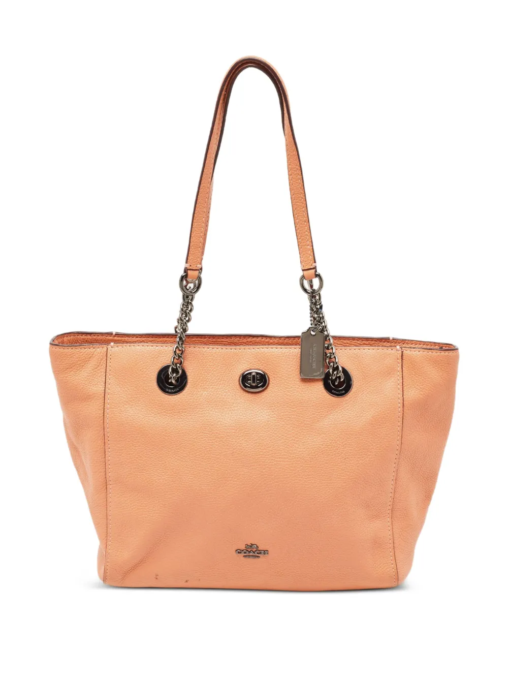 Coach Vintage Borsa tote Turnlock in pelle Pre-owned - Arancione