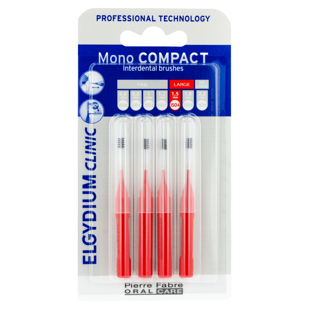 Elgydium Clinic Mono Compact 4 Spazzolino interdentale Rosso