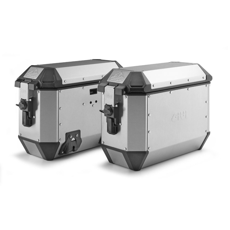 Coppia Valigie Laterali Givi Trekker Alaska 36 Litri Alluminio
