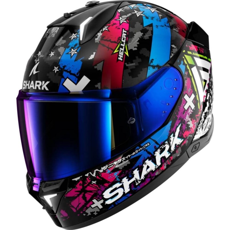 Casco Integrale Shark Skwal i3 Hellcat Nero Chrome Blu L