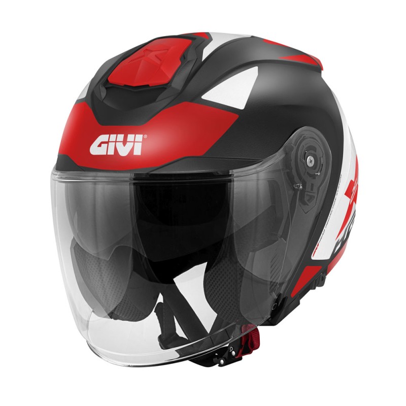 Casco Jet Givi X.25 Target Nero Bianco Rosso XXL
