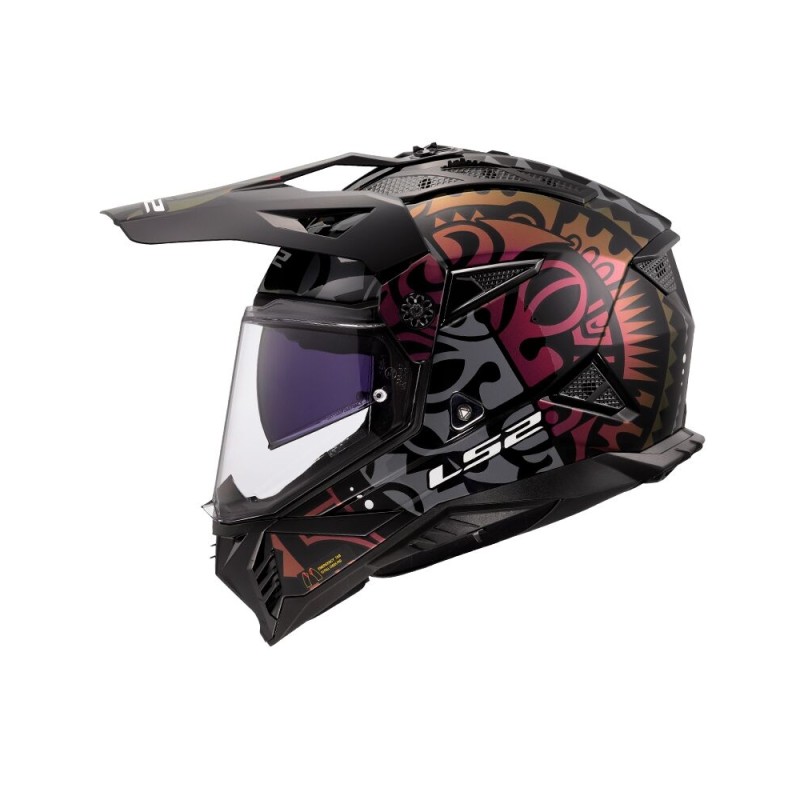 Casco Integrale On-Off Touring Ls2 MX702 Pioneer II RANGI Nero XL