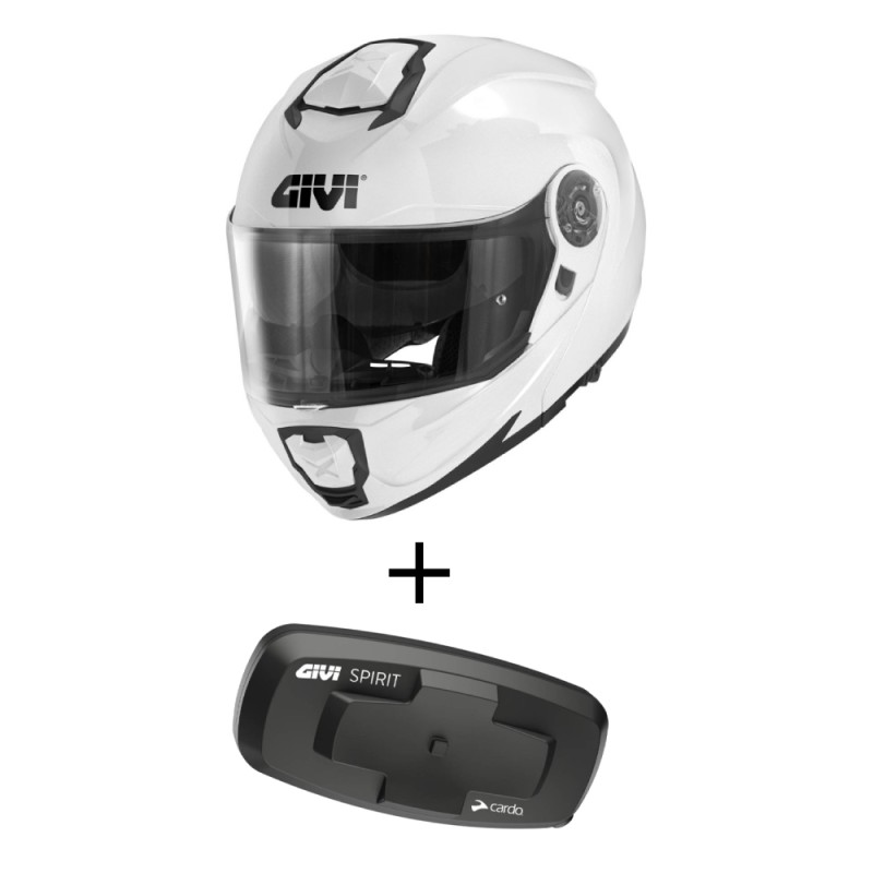 Bundle Casco Givi X.27 Solid Bianco con Interfono Givi I319S
