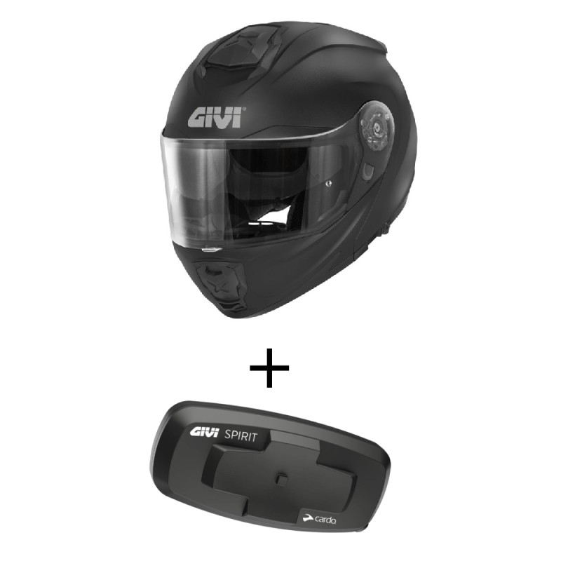 Bundle Casco Givi X.27 Solid Nero Opaco con Interfono Givi I319S