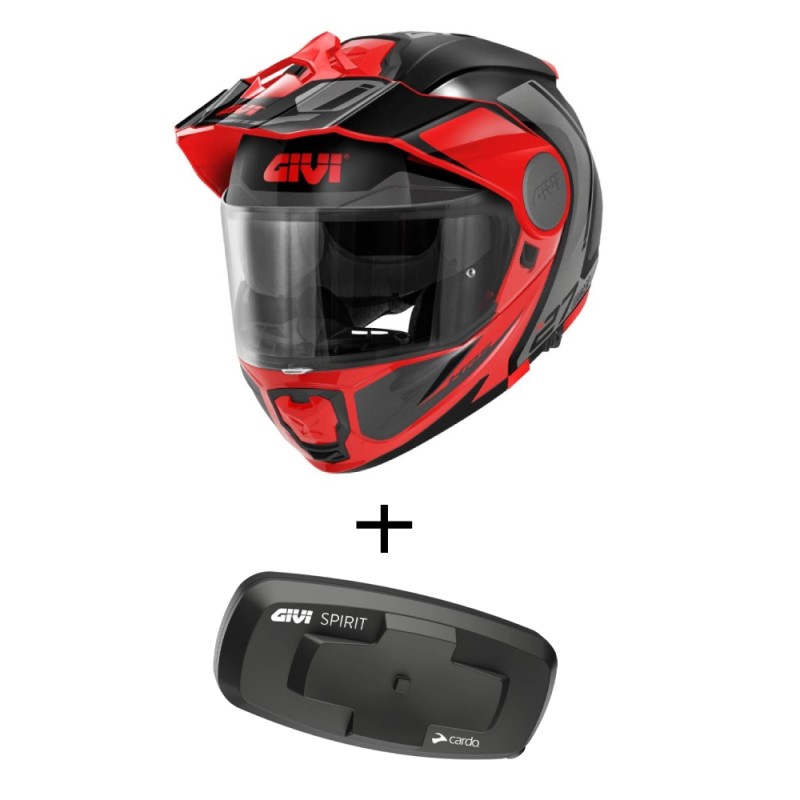 Bundle Casco Givi X.27 Tourer Graphic Nero Opaco con Interfono Givi I319S