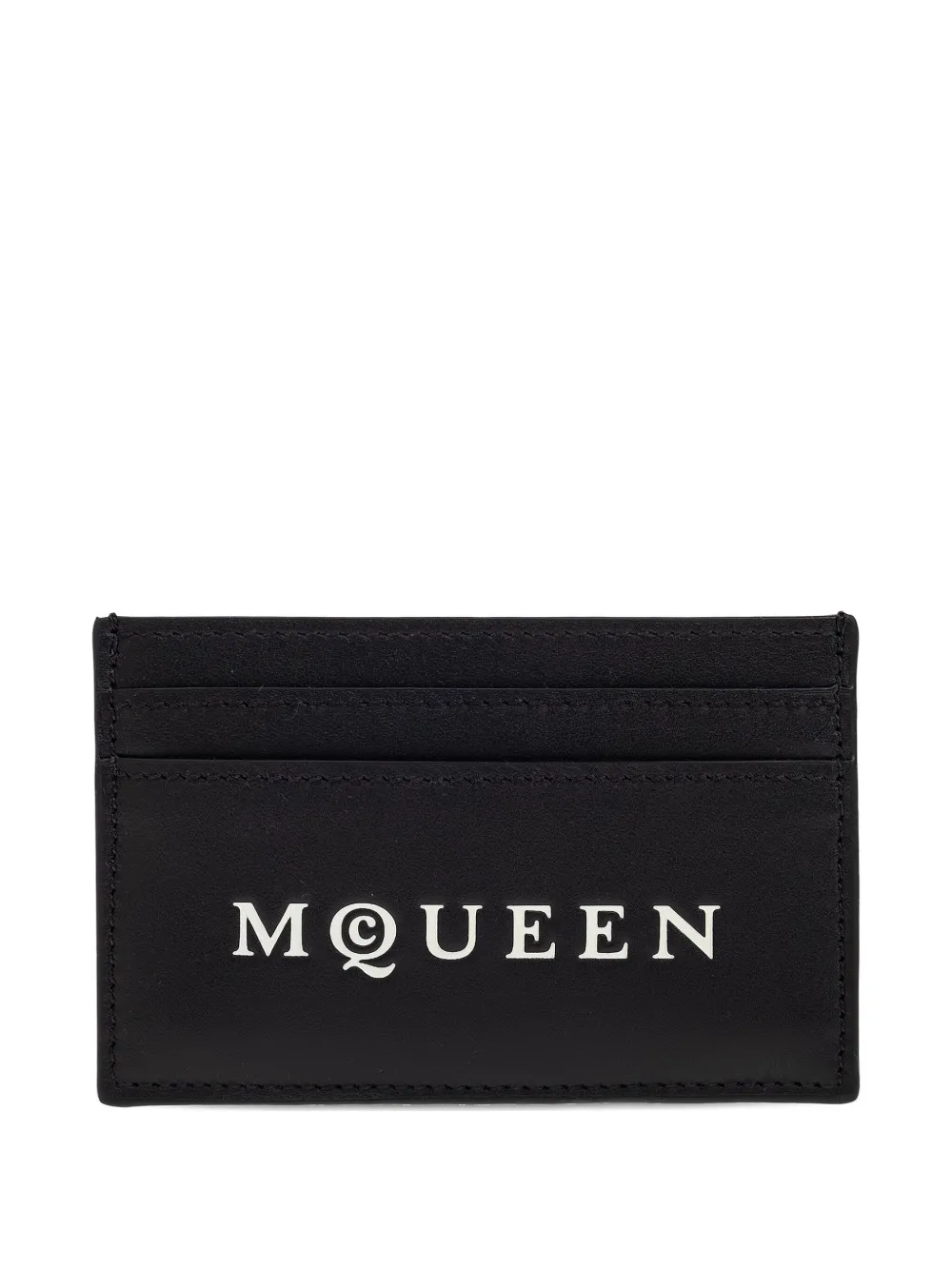 Alexander McQueen logo-print cardholder - Nero