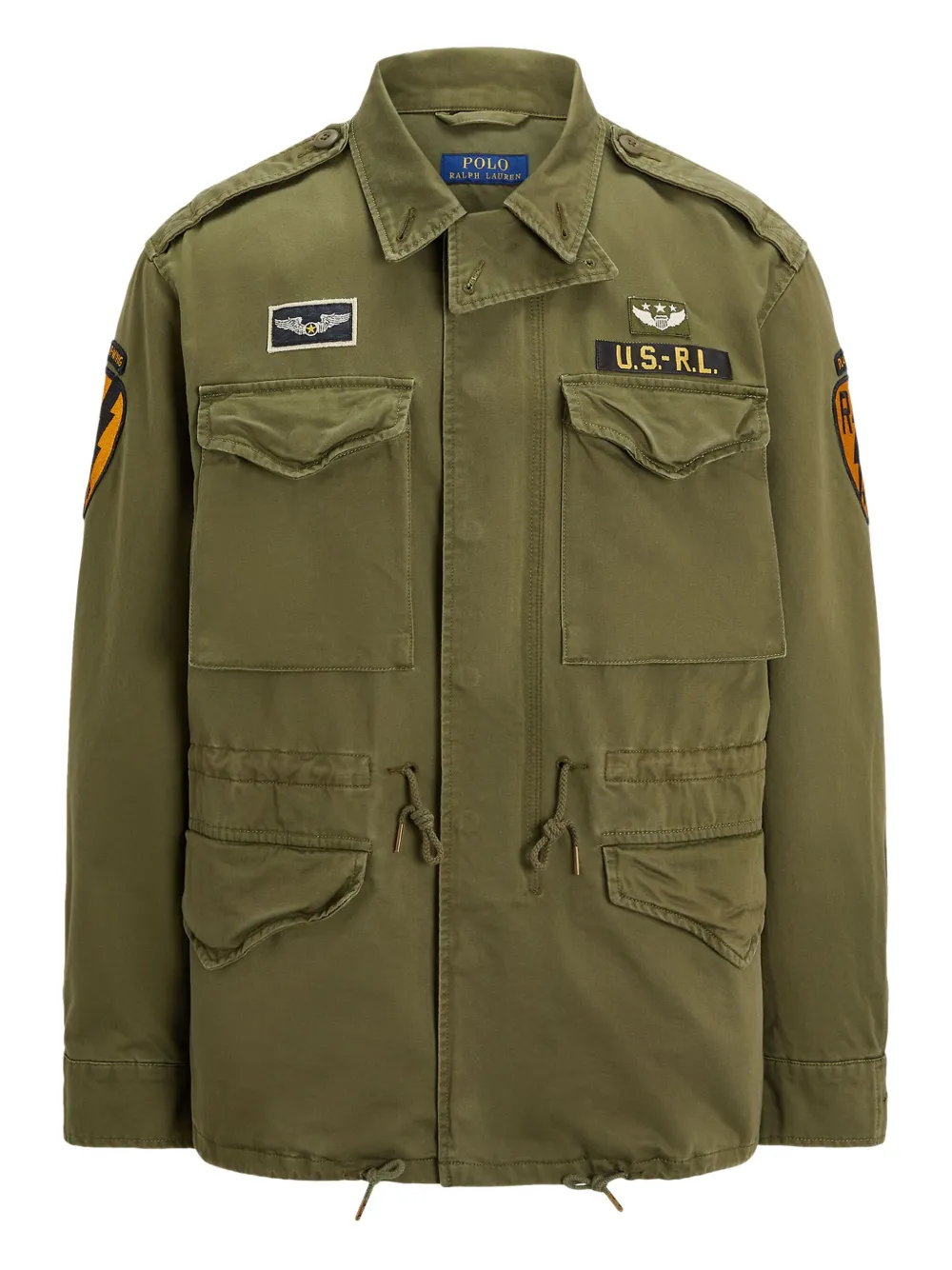 Polo Ralph Lauren logo-appliqué military jacket - Verde