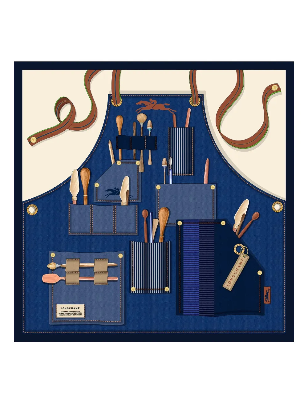 Longchamp Sciarpa Longchamp Worker - Blu