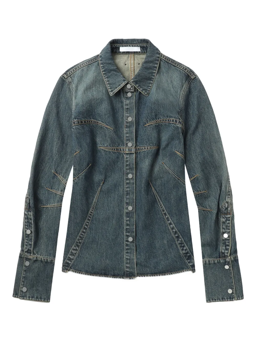 Helmut Lang denim panelled shirt - Blu