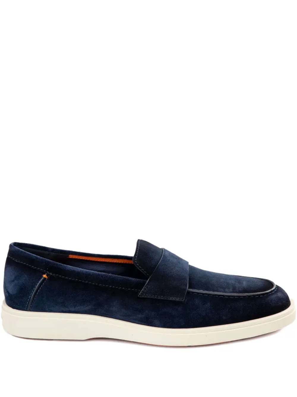 Santoni suede penny loafers - Blu