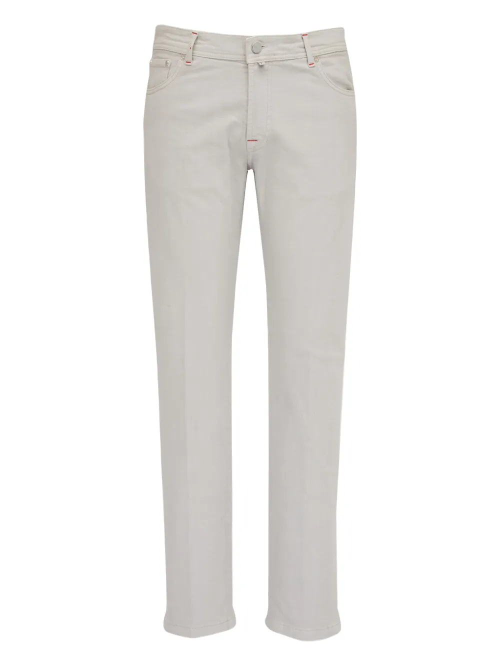 Kiton logo-patch jeans - Grigio