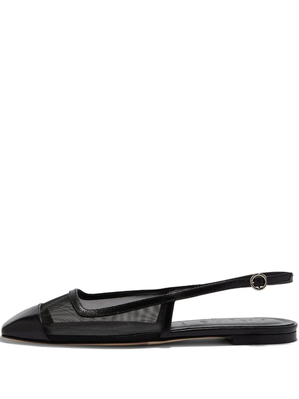 Aeyde Geraldine mesh-panel slingback ballet flats - Nero