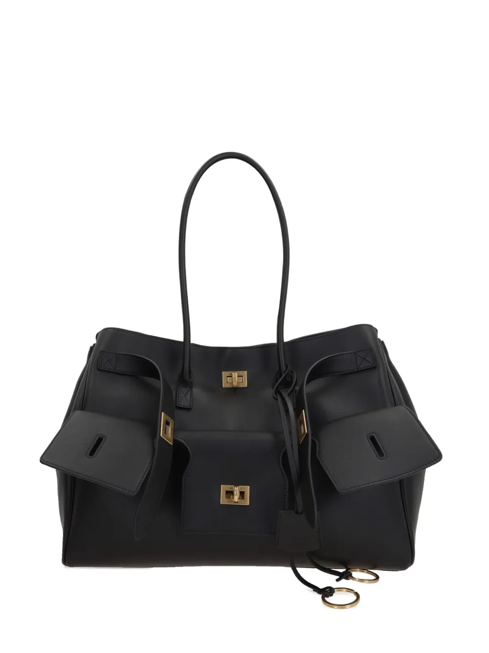 Balenciaga medium Bel Air leather shoulder bag - Nero
