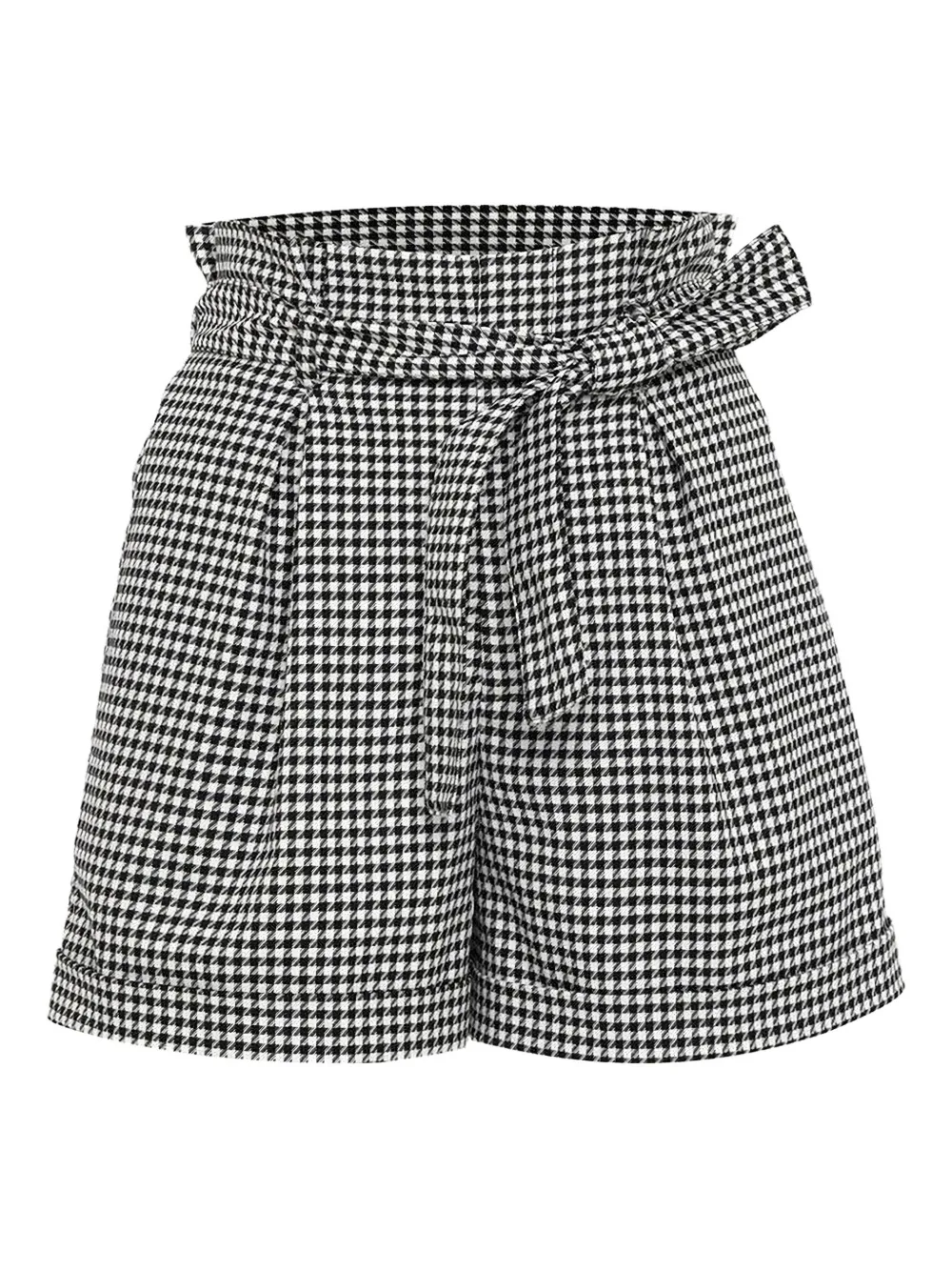 Theo By Tim Van Steenbergen houndstooth-pattern shorts - Nero