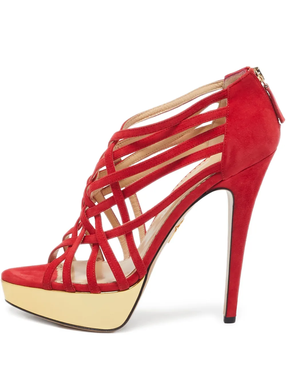 Charlotte Olympia Sandali rossi con plateau - Rosso