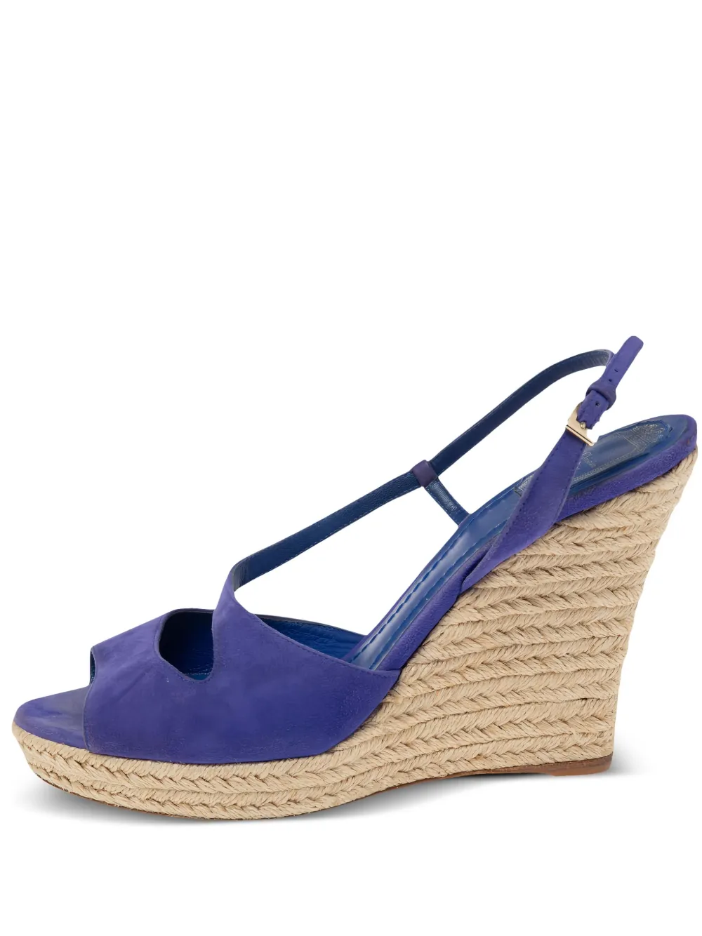 Christian Dior Pre-Owned 110mm suede espadrilles - Blu