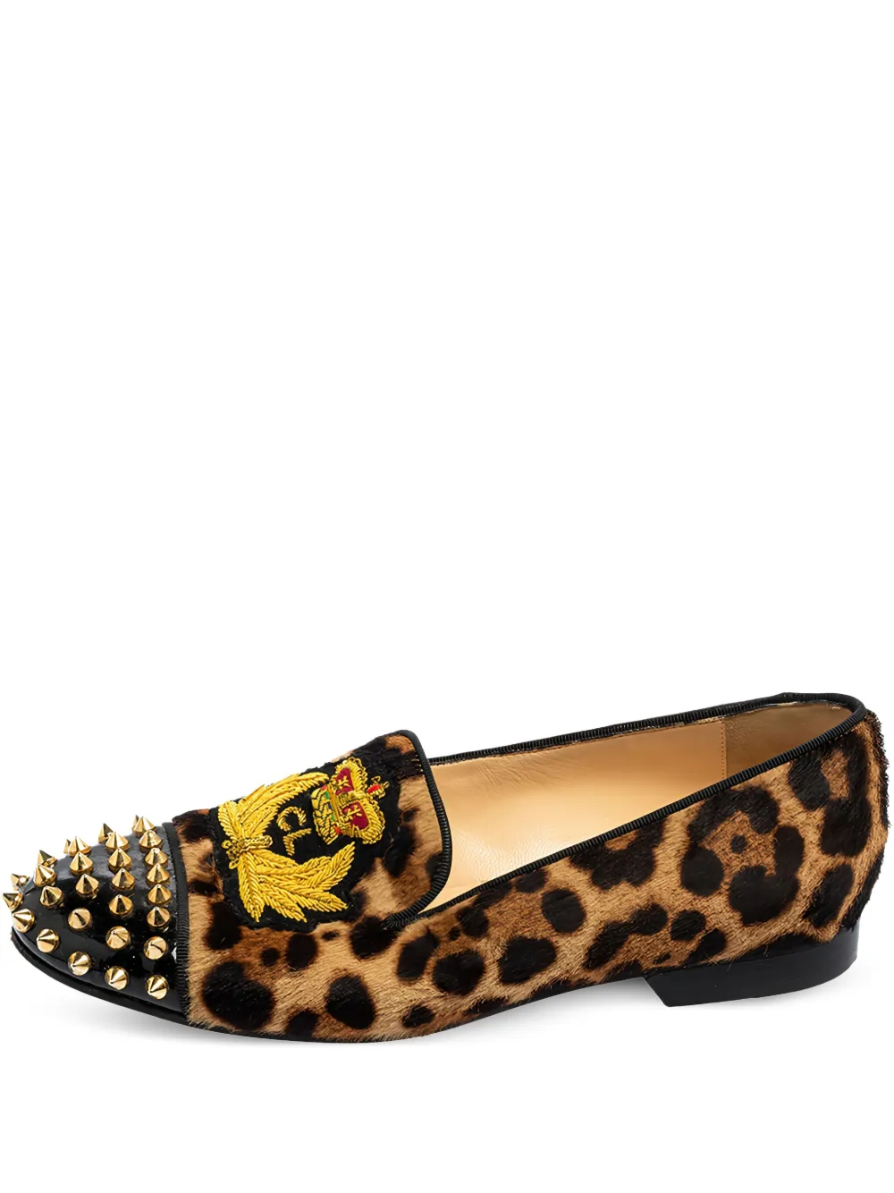 Christian Louboutin Pre-Owned Mocassini con stampa - Marrone