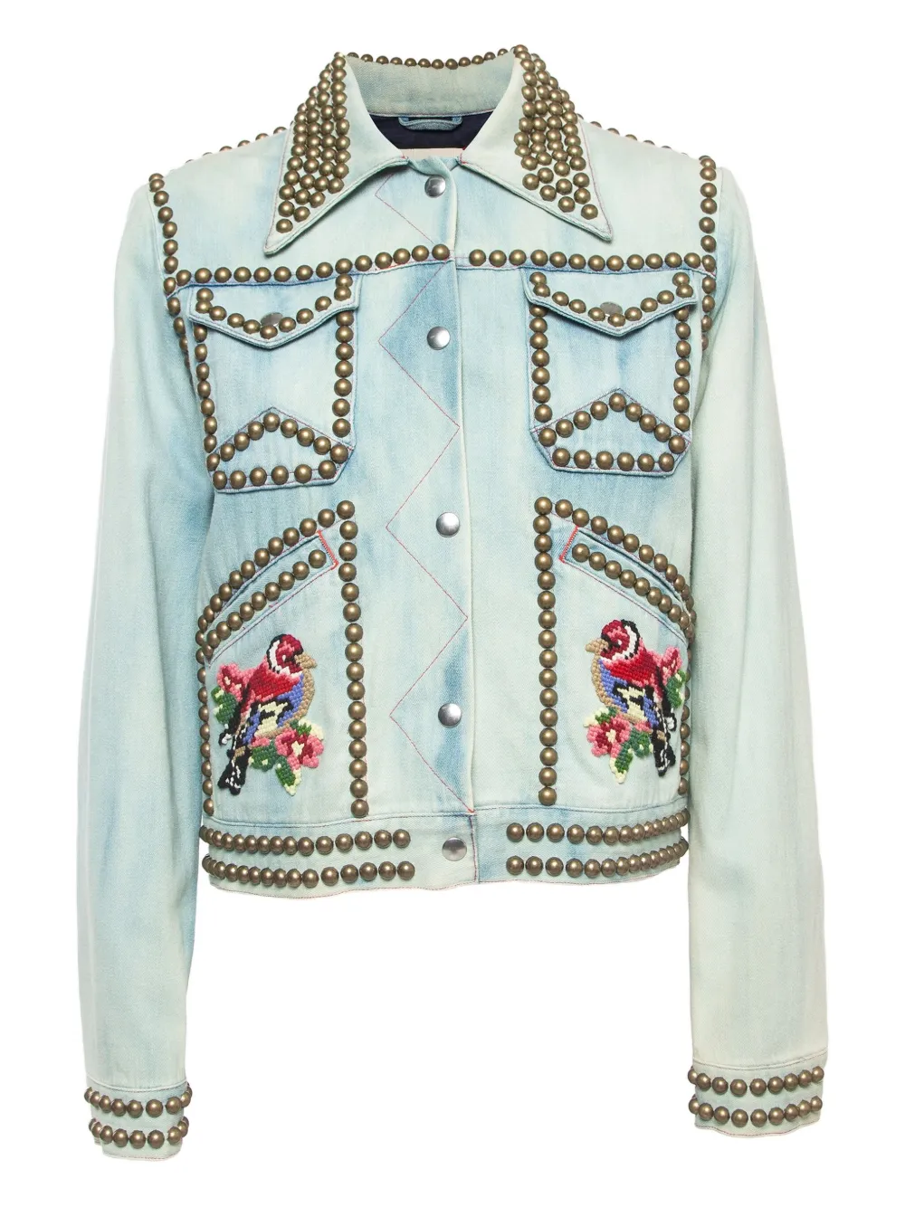 Gucci Pre-Owned studded denim jacket - Blu