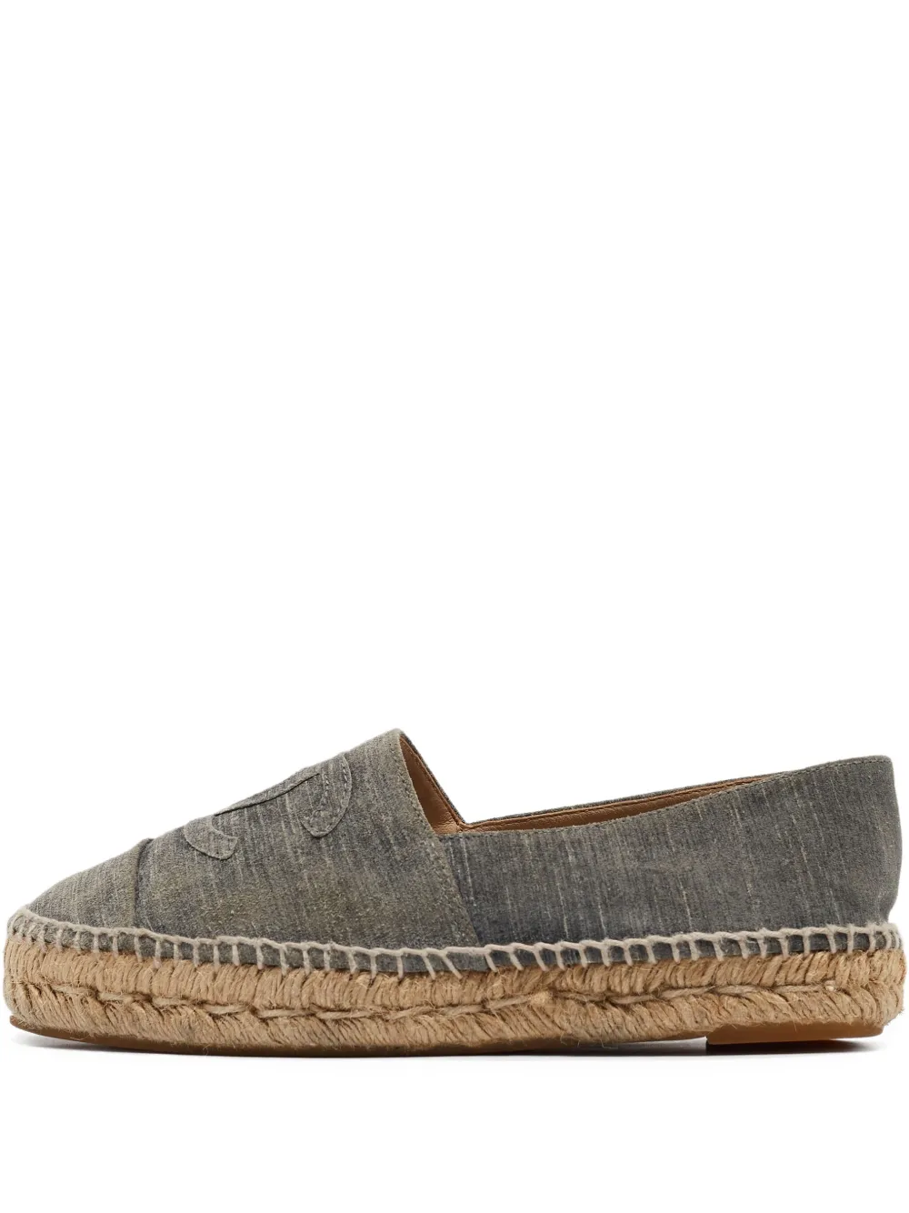 CHANEL Pre-Owned Espadrilles con logo CC - Grigio