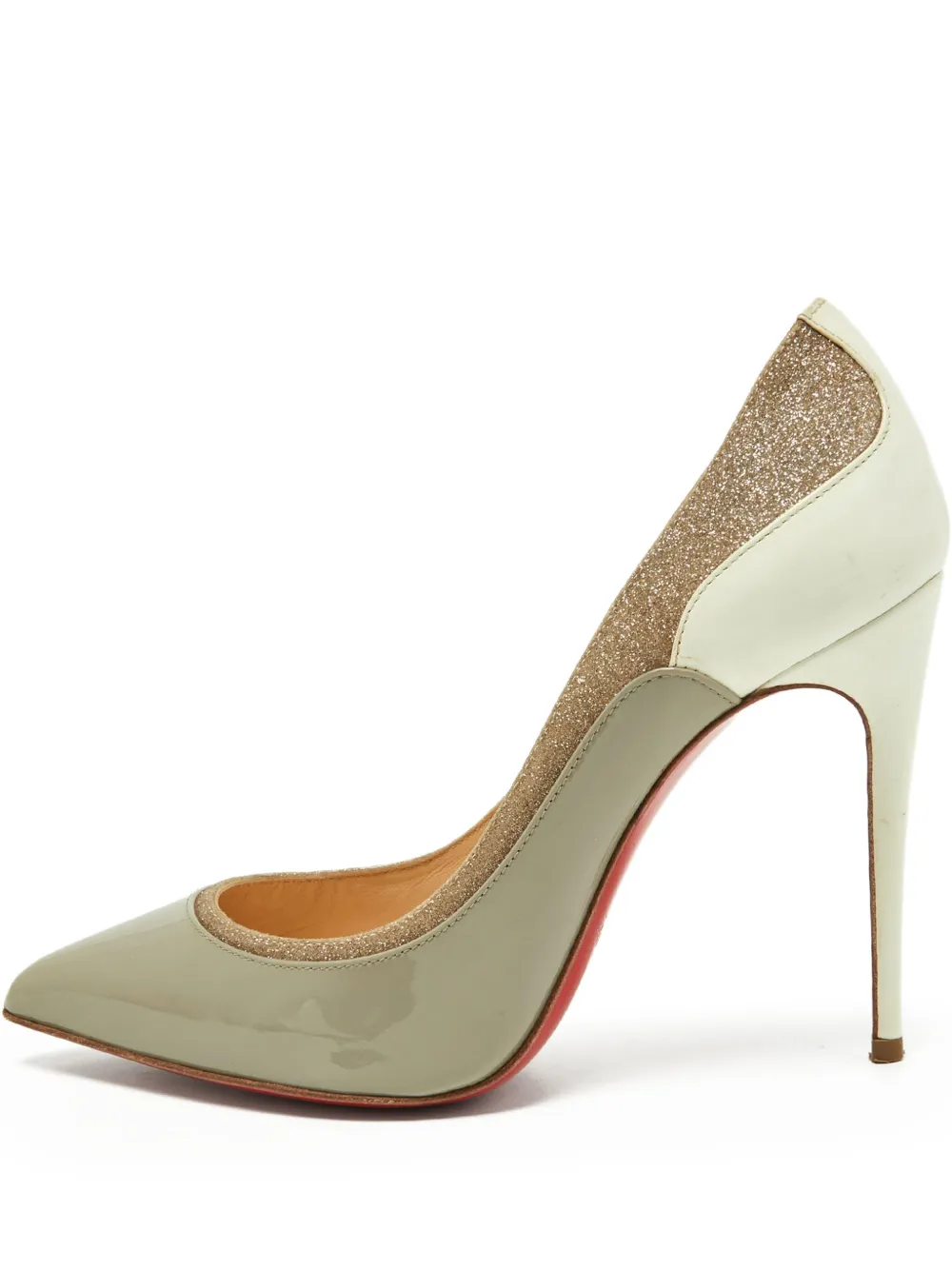 Christian Louboutin Pre-Owned Pumps a punta con glitter - Grigio