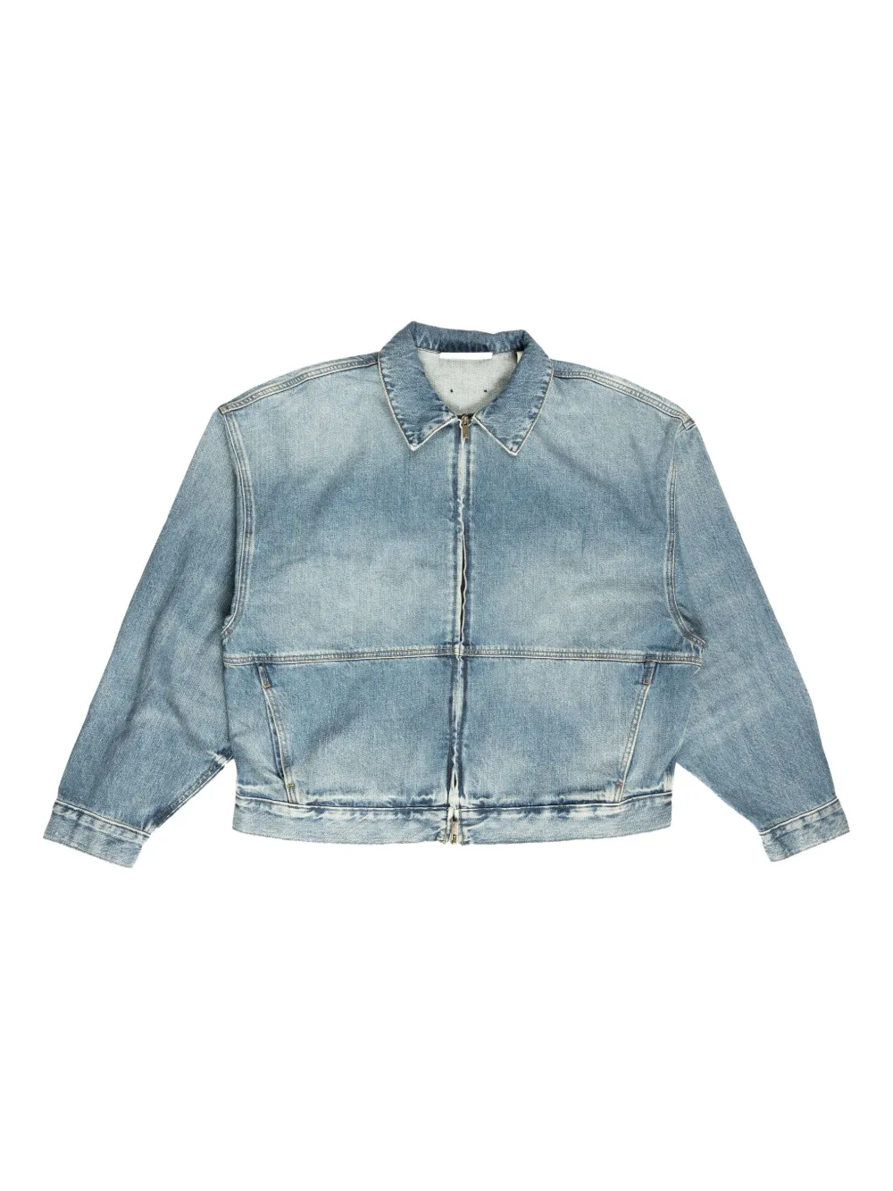 FEAR OF GOD ESSENTIALS zip-front denim jacket - Blu