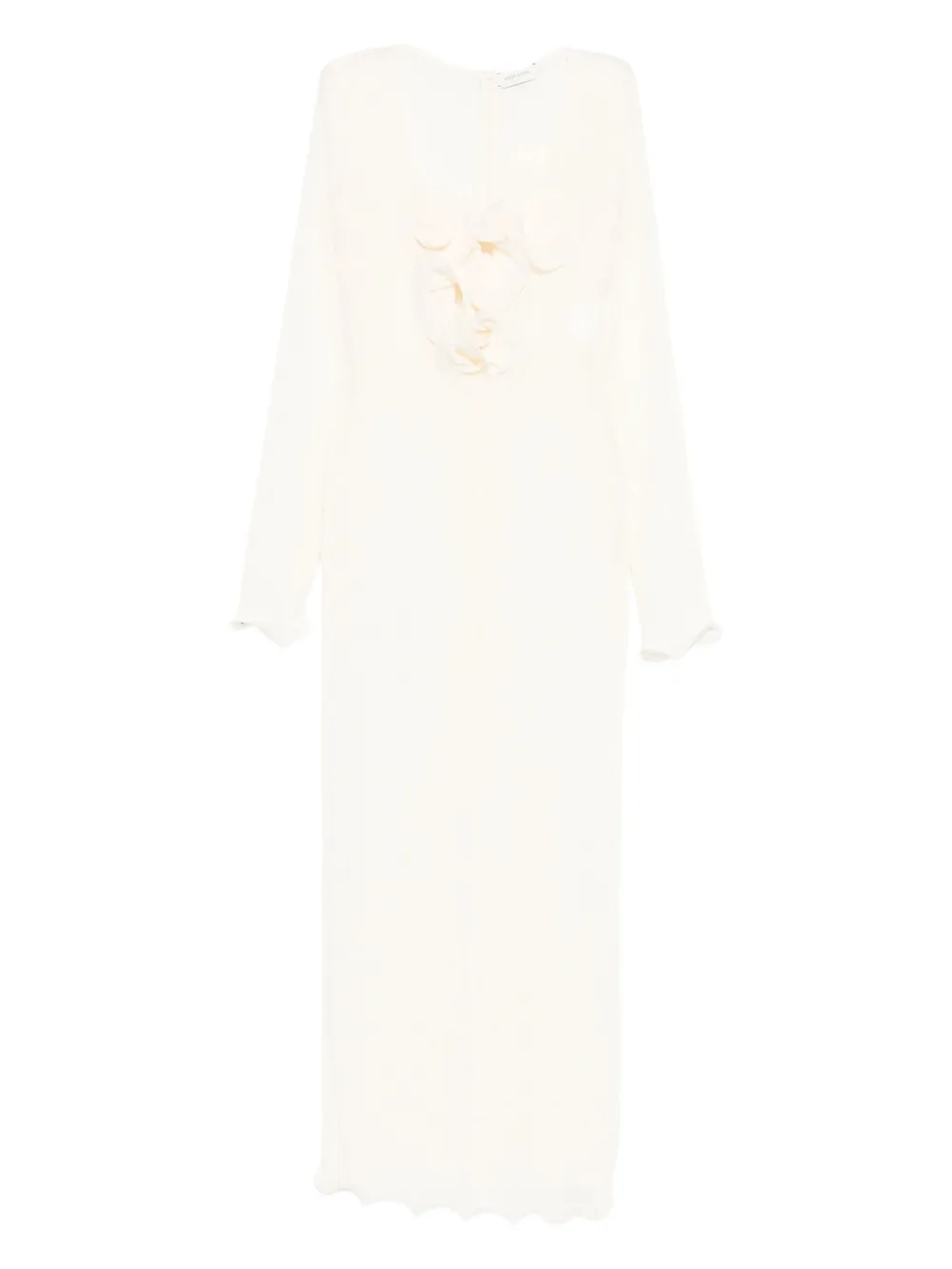 Magda Butrym floral-appliqué maxi dress - Bianco