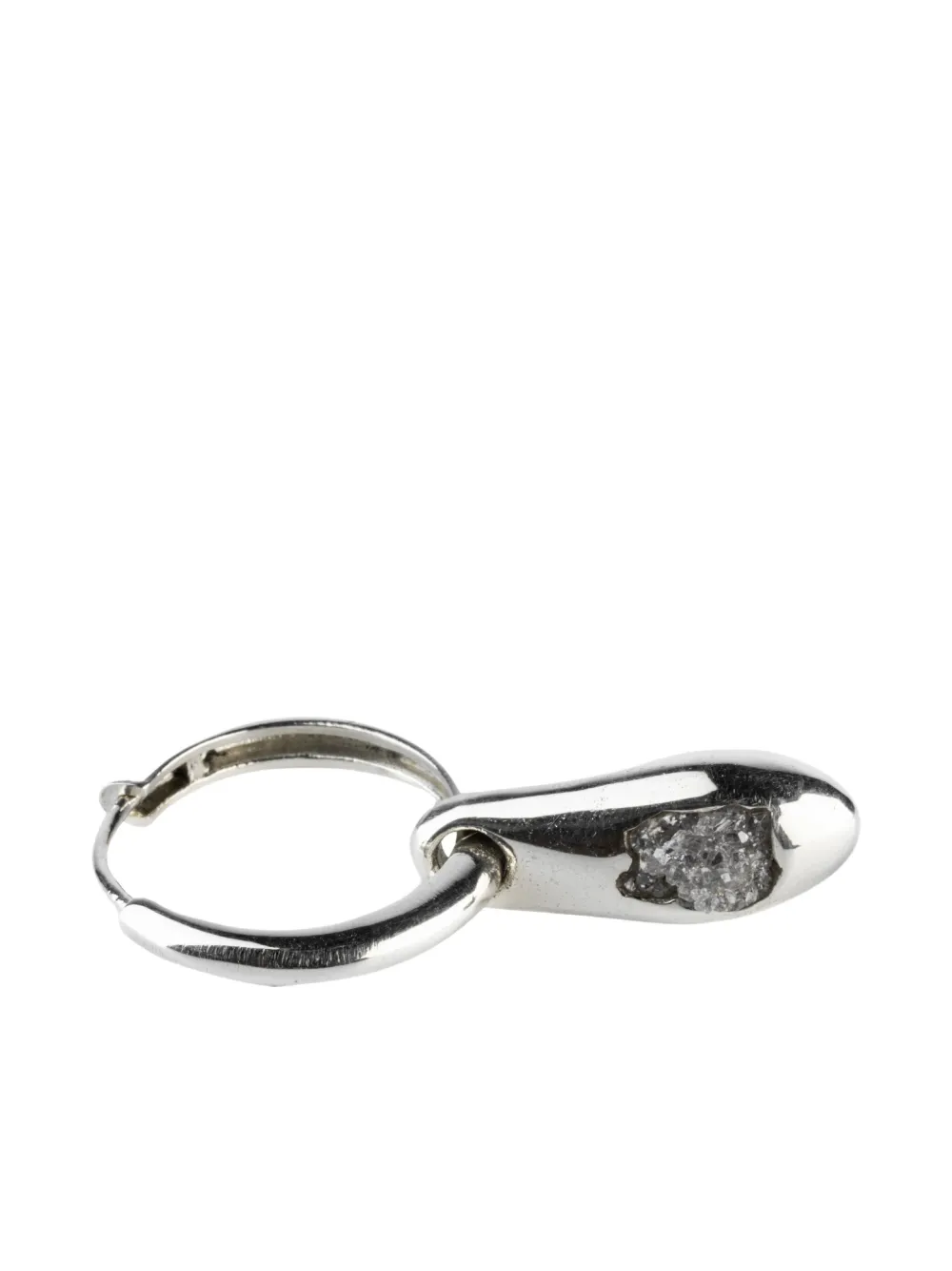 Parts of Four teardrop-charm hoop earrings - Argento