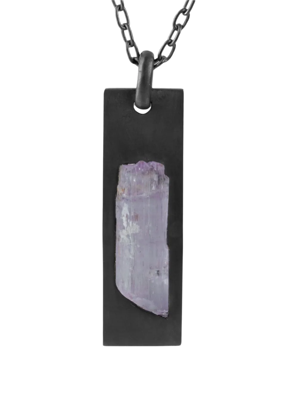 Parts of Four kunzite rectangular-frame necklace - Argento