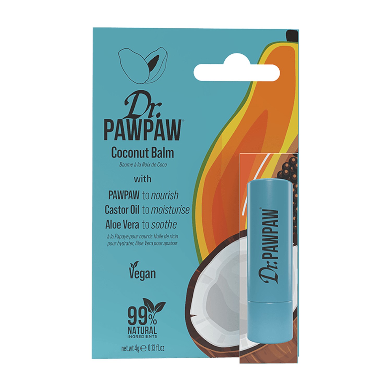 Dr. PAWPAW Balsamo labbra Twist Up, Cocco