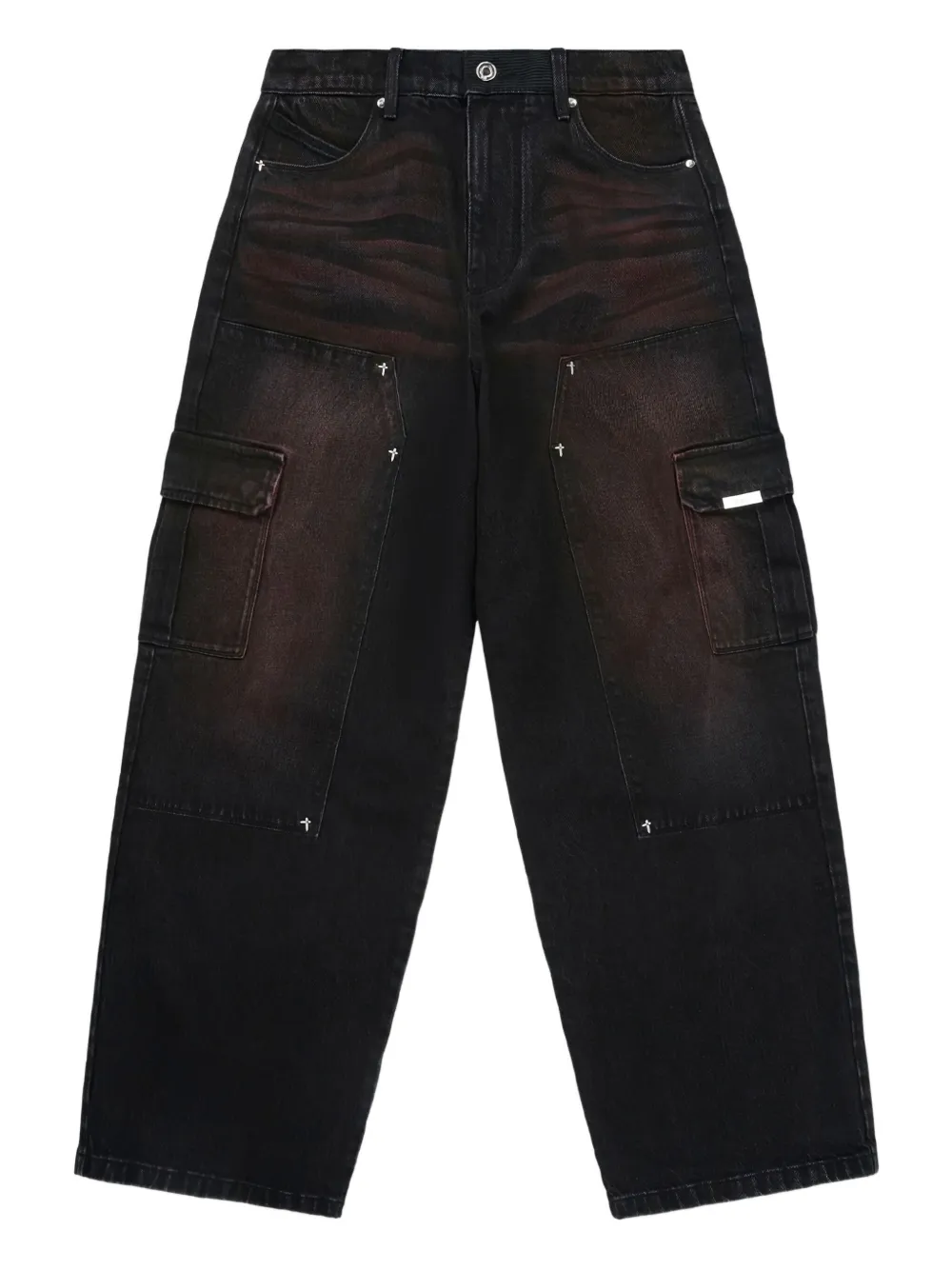 RTA wide-leg cargo jeans - Nero