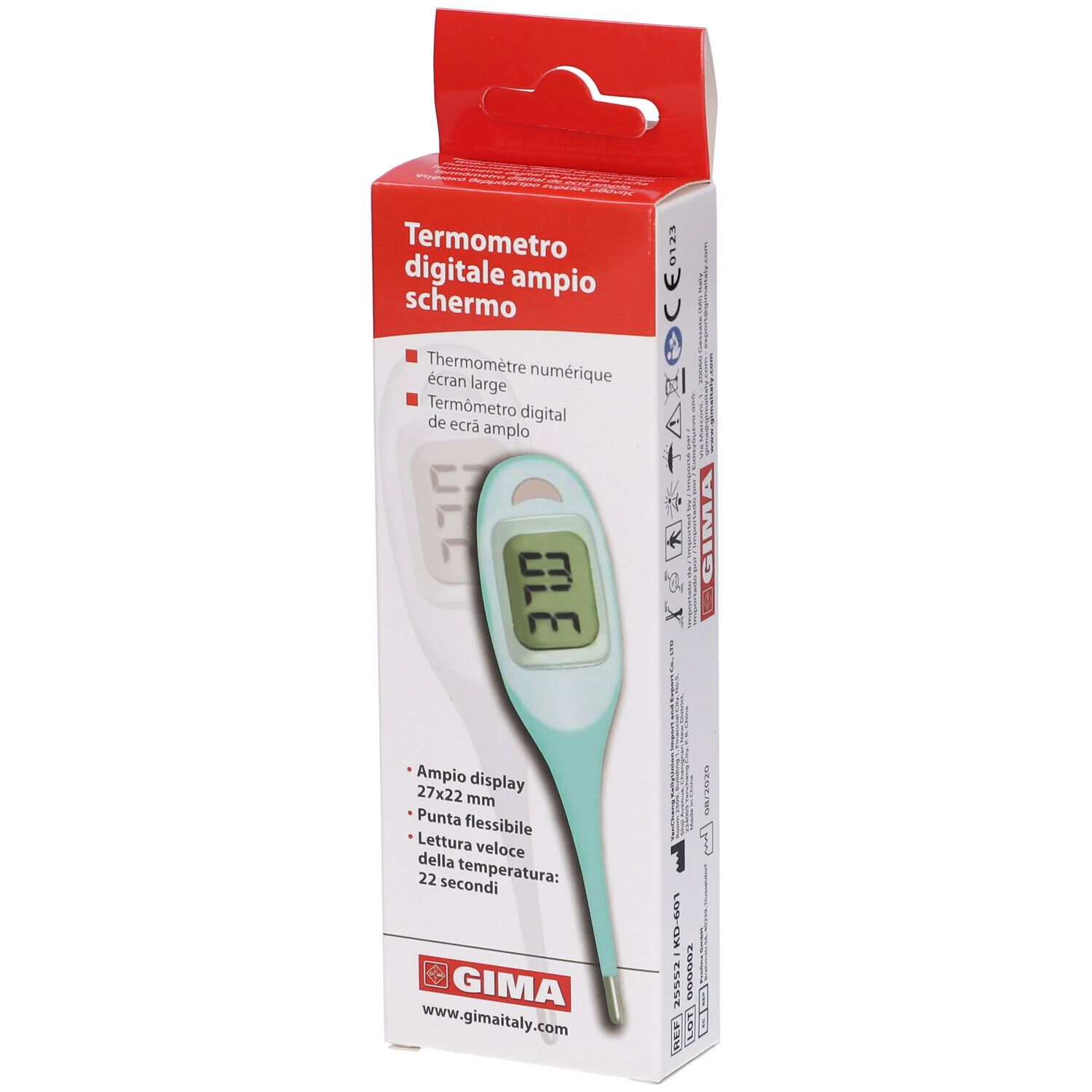 GIMA Termometro Digitale Gima Ampio Schermo - Scatola 1 pz