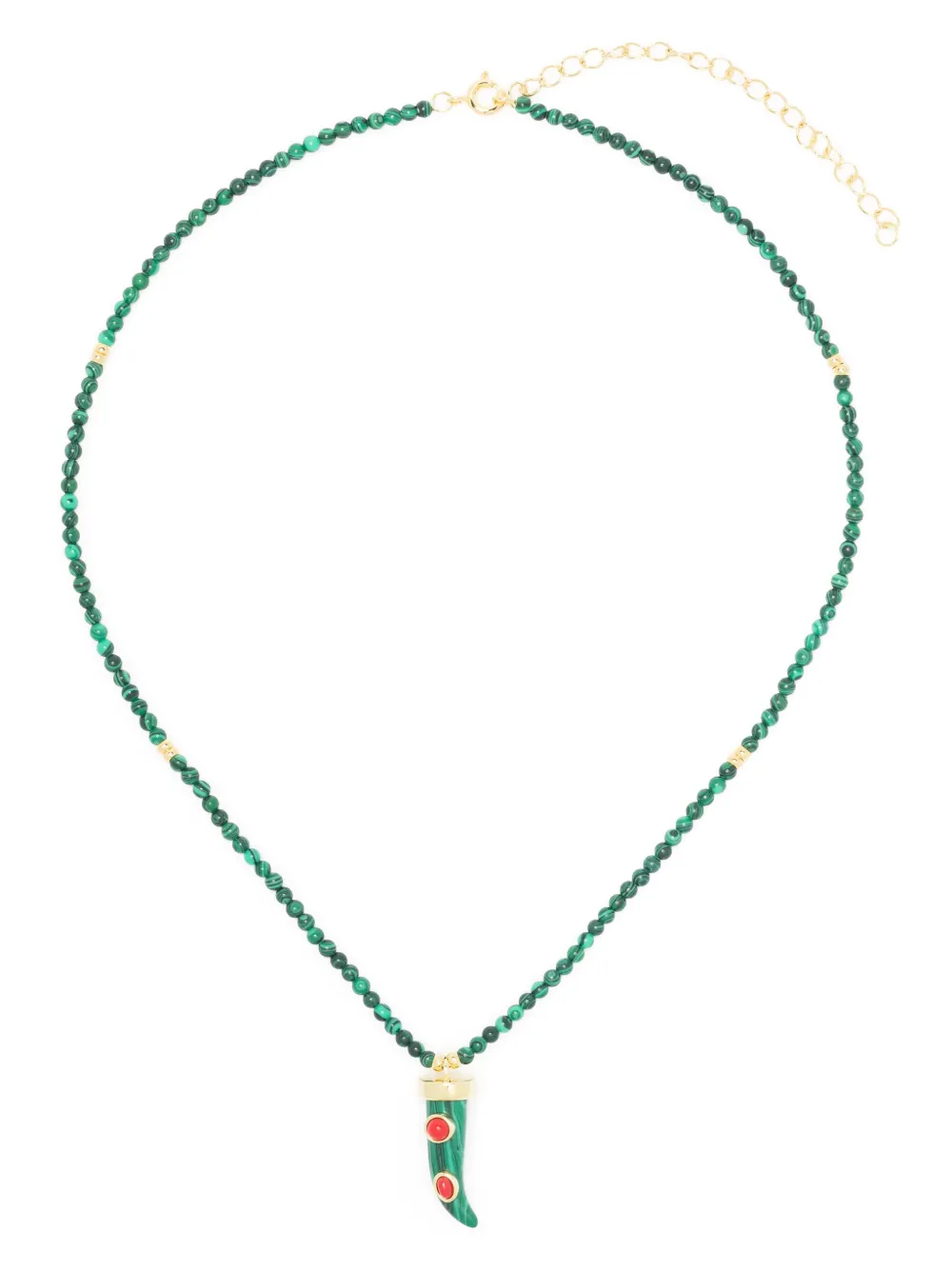 Eshvi Collana con malachite - Verde