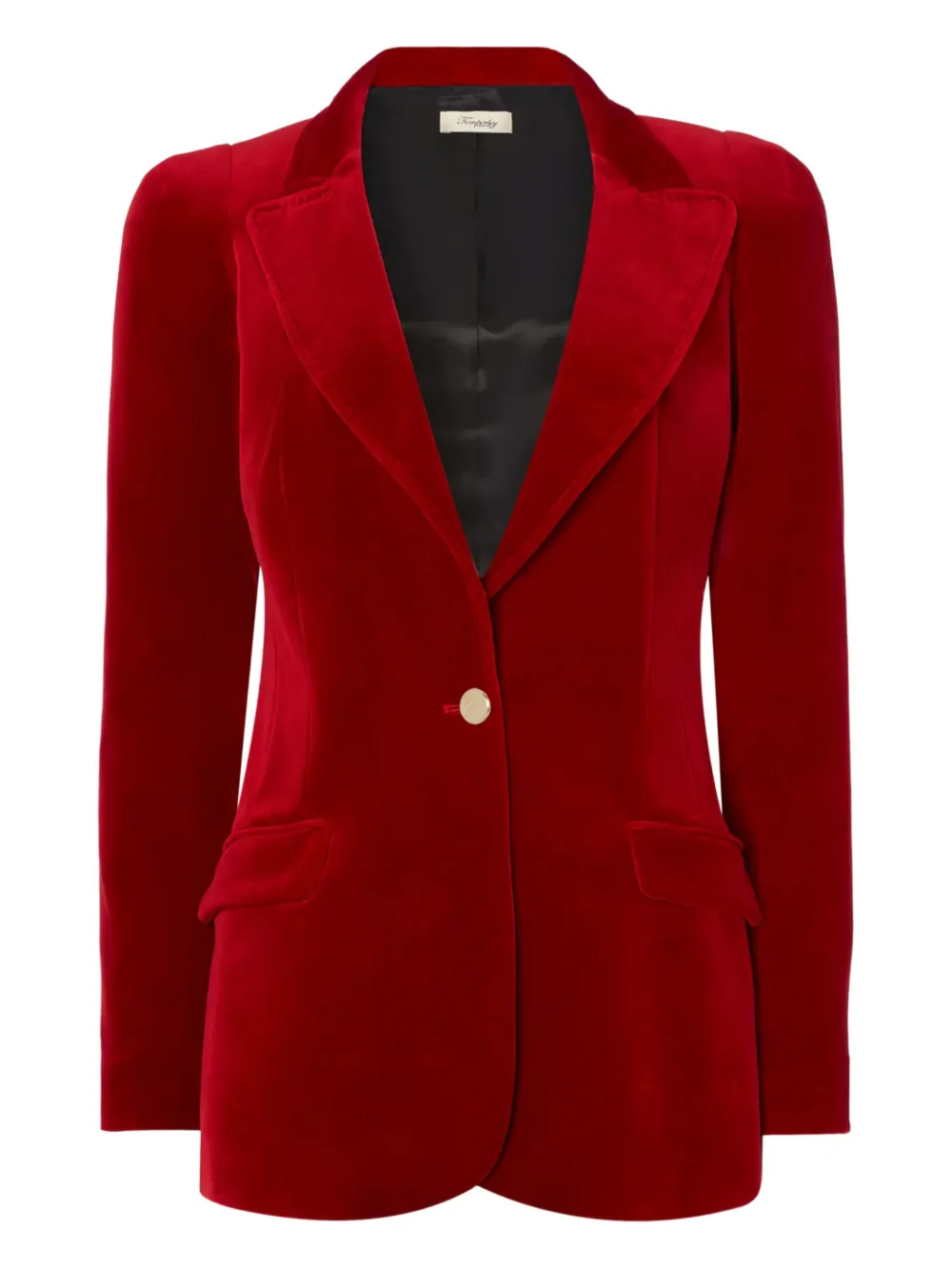 Temperley London Clove velvet blazer - Rosso