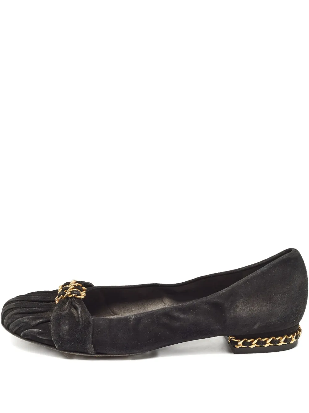 Stuart Weitzman Pre-owned chain-detail flats - Nero