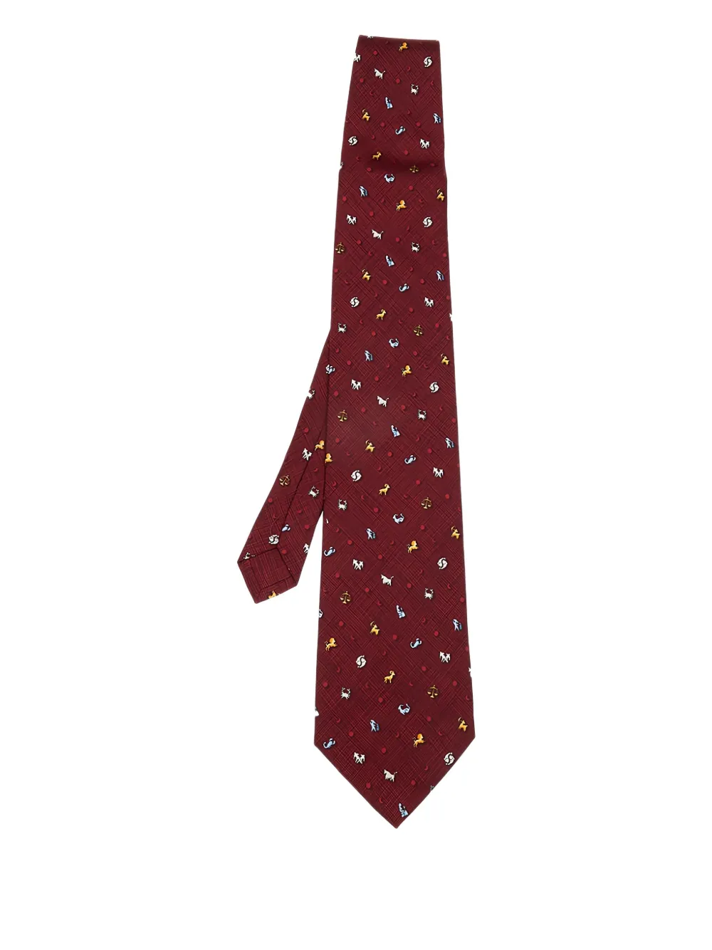 Dunhill Pre-owned Zodiac silk tie - Rosso