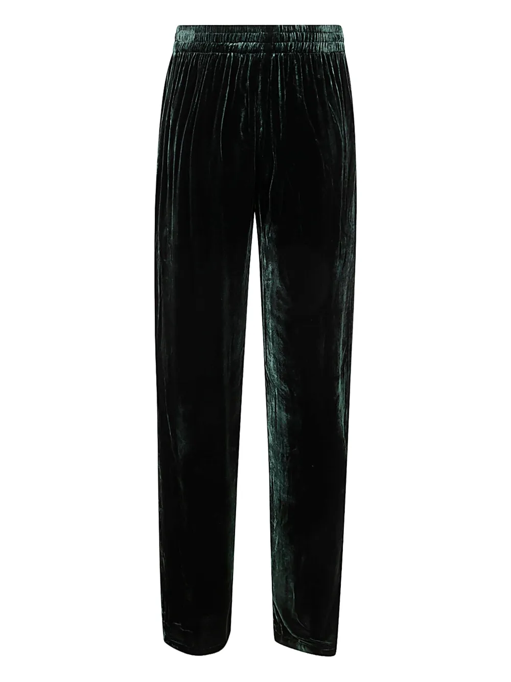 Bianco Levrin velvet elasticated-waist trousers - Verde