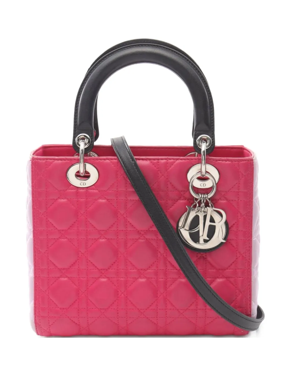 Christian Dior Pre-Owned 2000s Cannage Lady Dior two-way handbag - Rosa