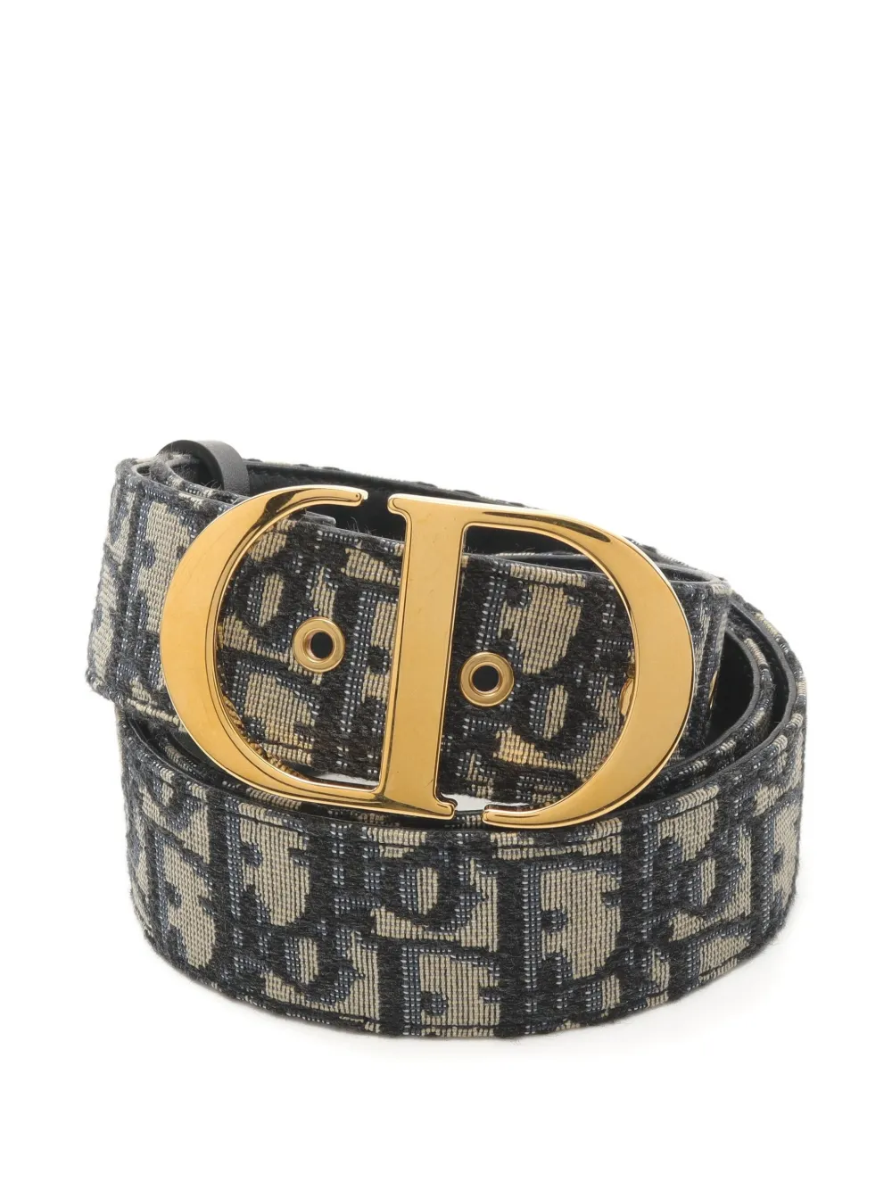 Christian Dior Pre-Owned 2010s jacquard buckle belt - Blu