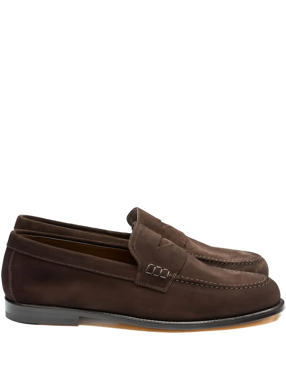 Doucal's suede penny loafers - Marrone