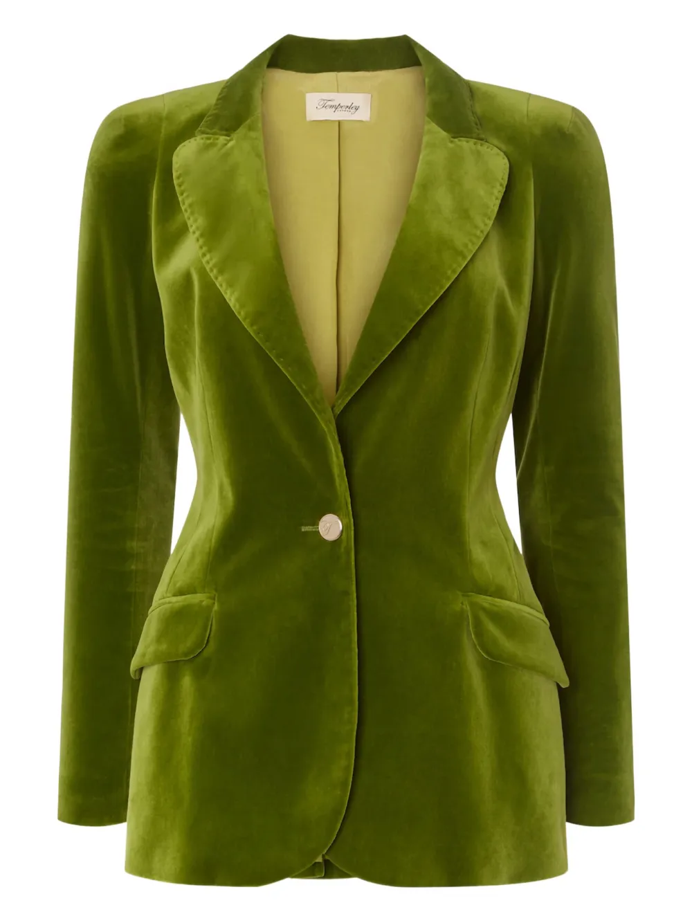 Temperley London Clove velvet blazer - Verde
