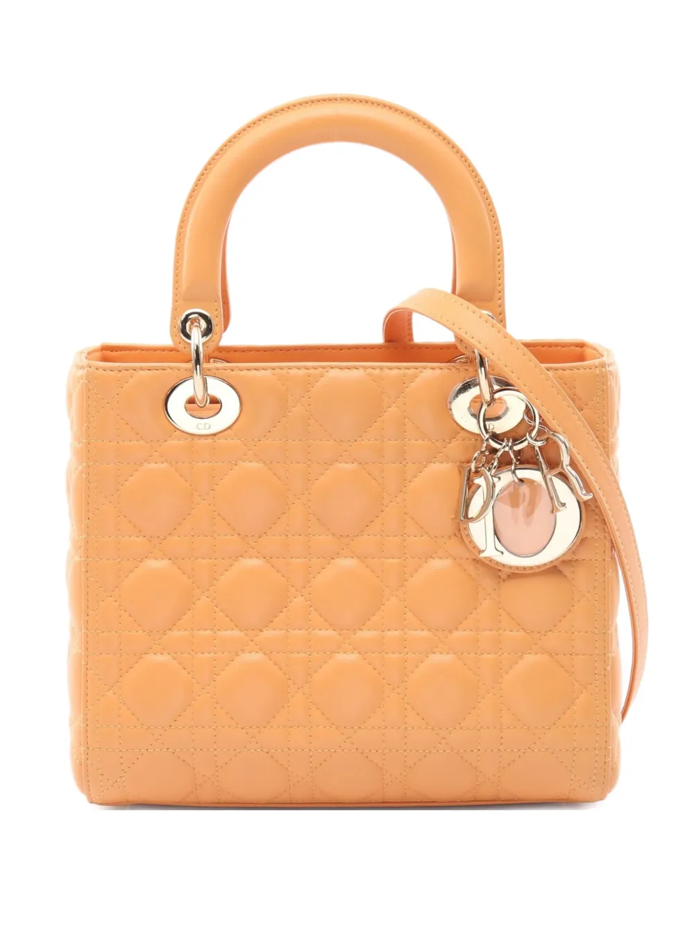 Christian Dior Pre-Owned 2010s Lady Dior handbag - Arancione