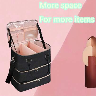 Organizer per smalti, organizer per smalti rimovibile a 3 ripiani, organizer portatile per smalti, in grado di contenere 90 flaconi (15ml/0,5 fl.oz) e