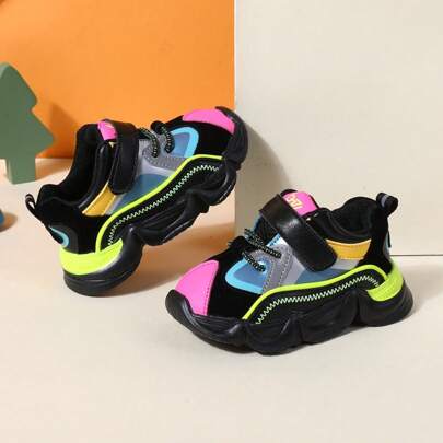Chaussures Casual Antidérapantes À Lacets Enfant En Bas Âge À La Mode Pour Le Printemps Et L'automne, Chaussures De Sport Pour Enfants En Bas Âge De C
