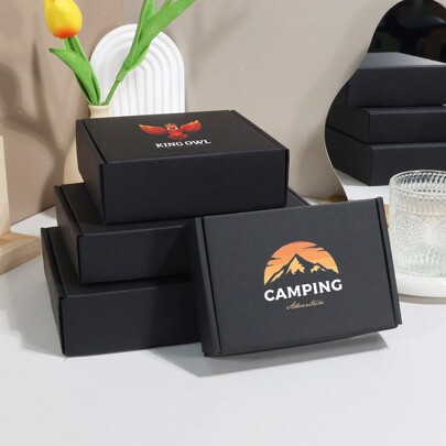 10 pezzi di scatole di carta di varie misure, personalizzabili con logo stampato colorato e testo, scatole regalo, confezioni personalizzate, scatole