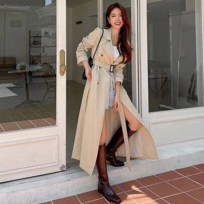 Classico Cappotto lungo da trenchcoat doppiopetto
