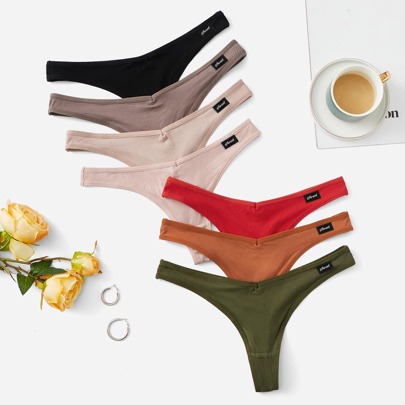 7 confezioni Slip sexy a coste compatte