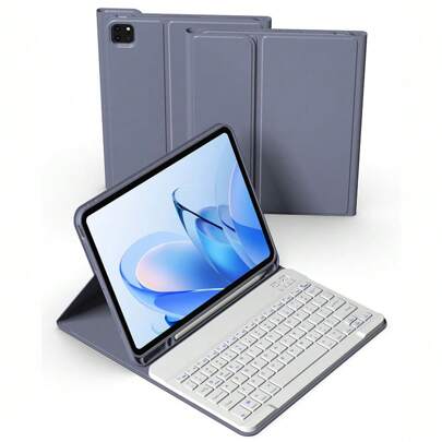 Custodia con tastiera per iPad 10a generazione, con tastiera senza fili e portapenna, tastiera Bluetooth senza fili rimovibile con batteria da 150 mAh