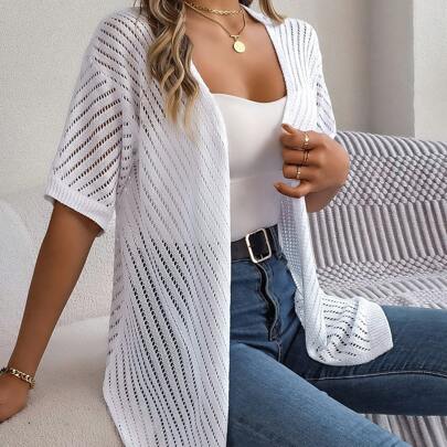 Maglione Estivo Casual Lavorato A Maglia A Maglia , Maglia Di Protezione Solare