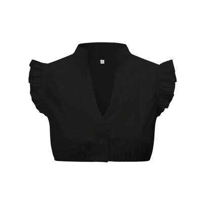 Camicetta dirndl per donne, camicetta dirndl tradizionale bavarese, top corto con scollo a V